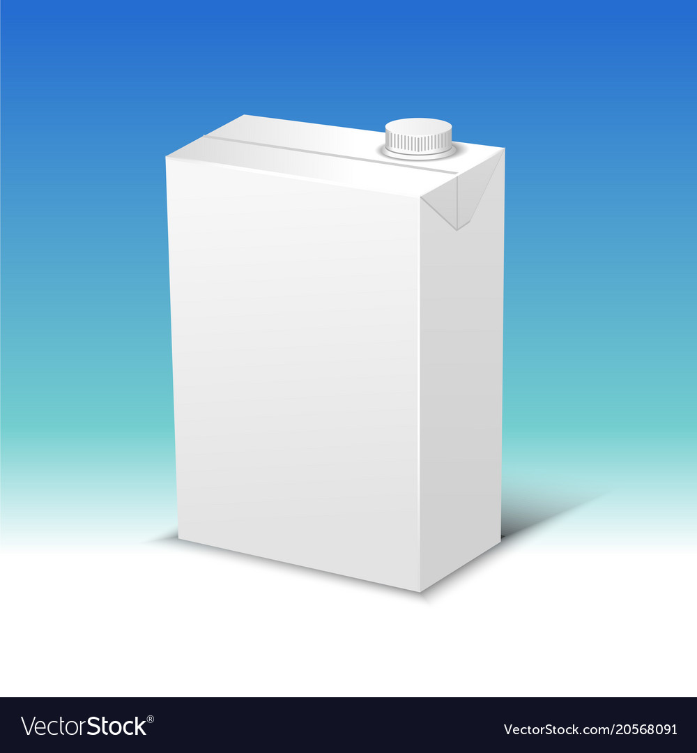 Milk or juice pack realistic