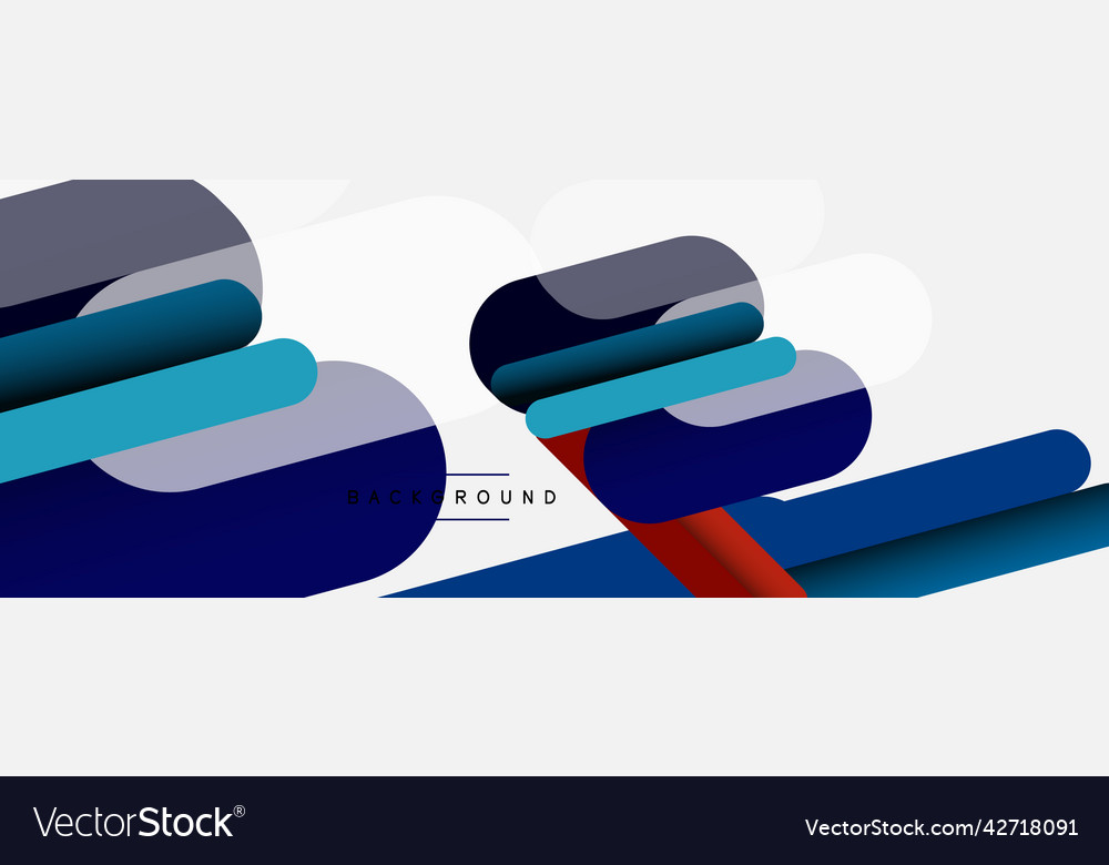 Overlapping round shapes and lines background