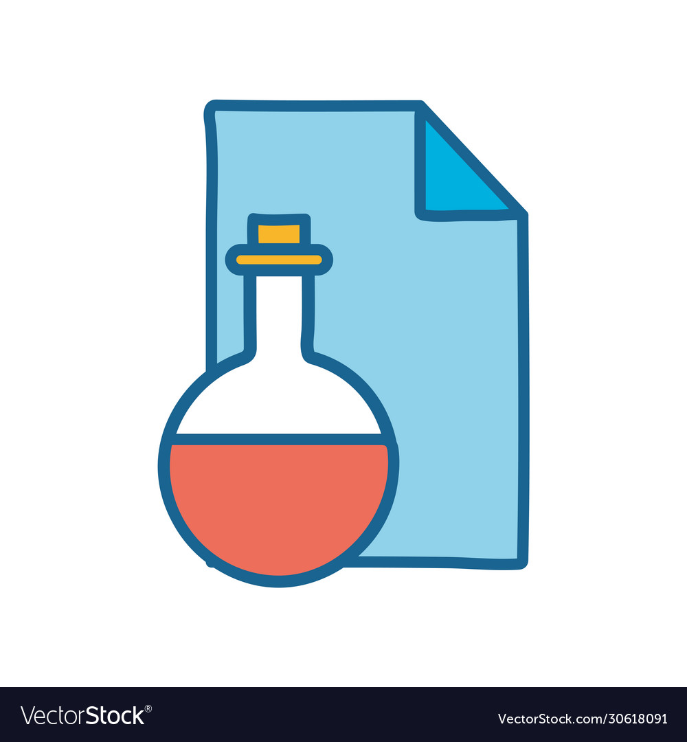 Science and document flask line fill style