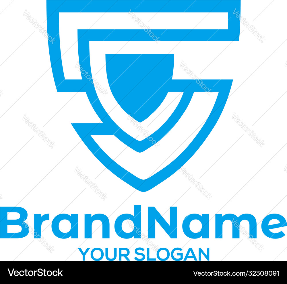 Sg shield logo design Royalty Free Vector Image
