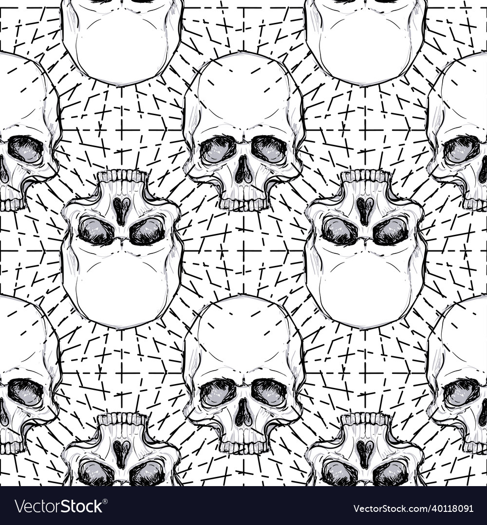 Spooky Skull Pattern