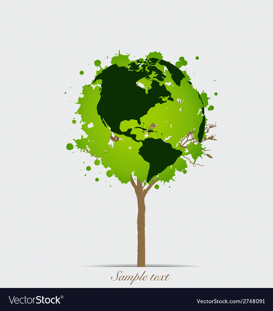 Tree shaped world map