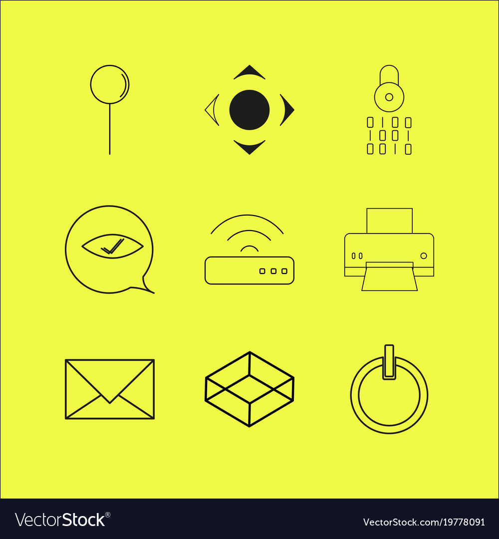 Web linear icon set simple outline icons