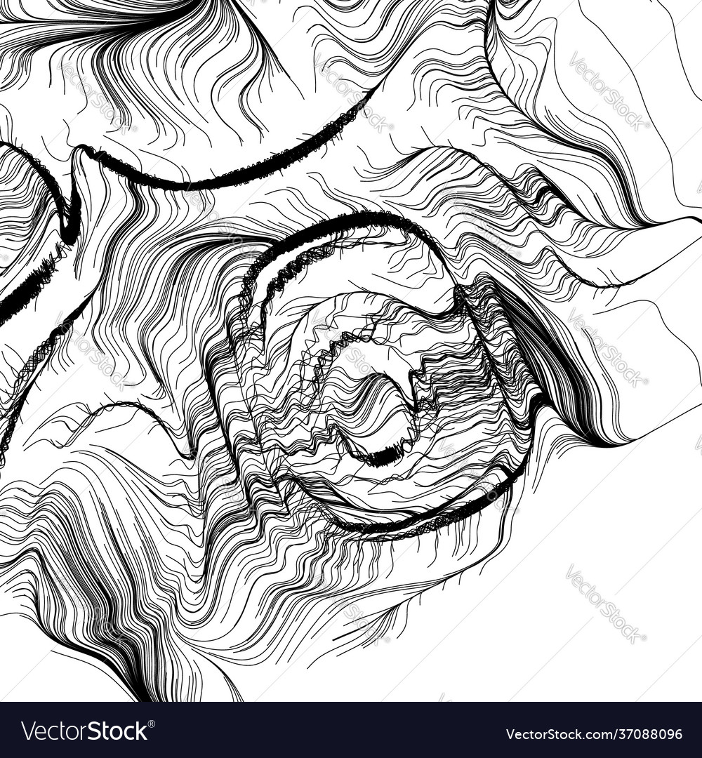 Abstract render random wavy curvy writhe lines