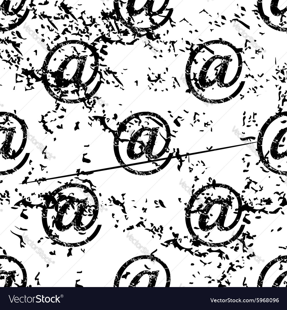 At sign pattern grunge monochrome Royalty Free Vector Image