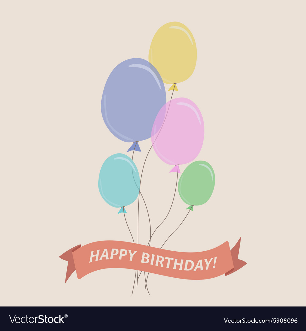 Birthday flat Royalty Free Vector Image - VectorStock