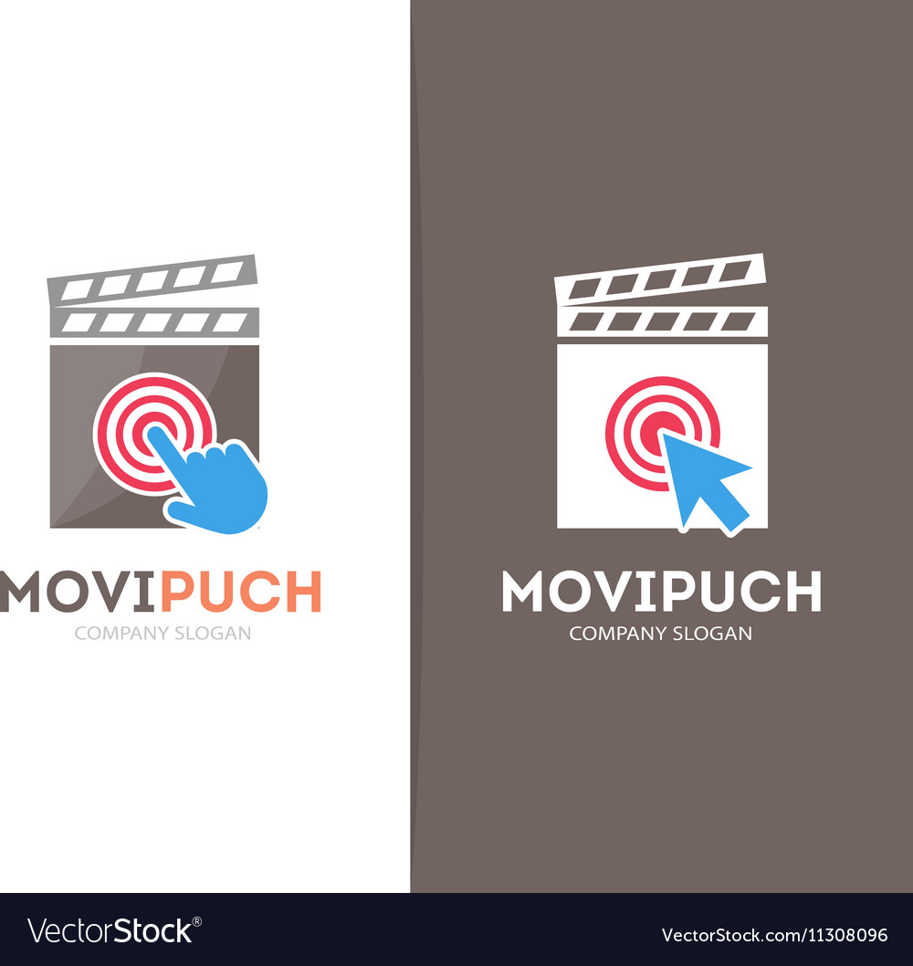 Clapperboard and click logo combination