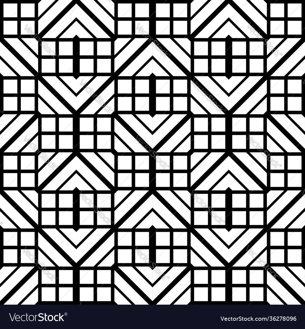 Design seamless monochrome zigzag pattern vector image Design seamless monochrome zigzag pattern