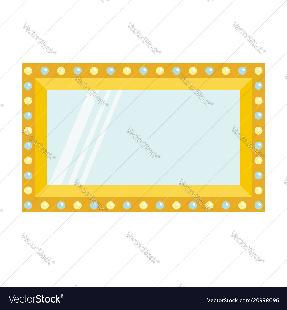 Golden Retro Makeup Mirror With Electric Light