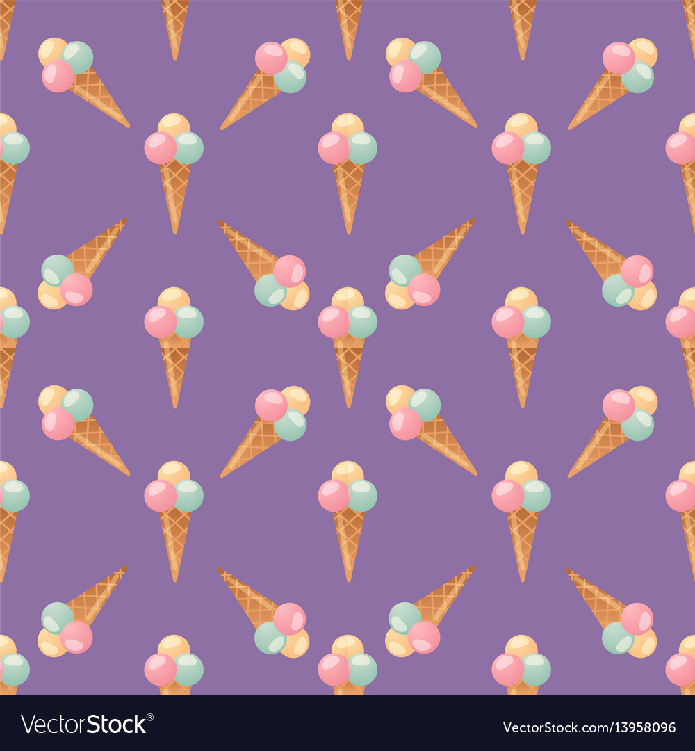 Ice cream seamless pattern background fruit