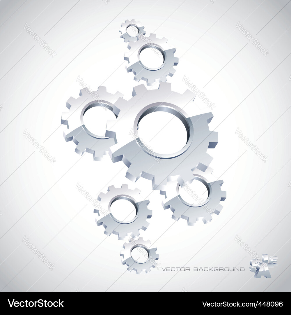 Industrial Gear System Royalty Free Vector Image