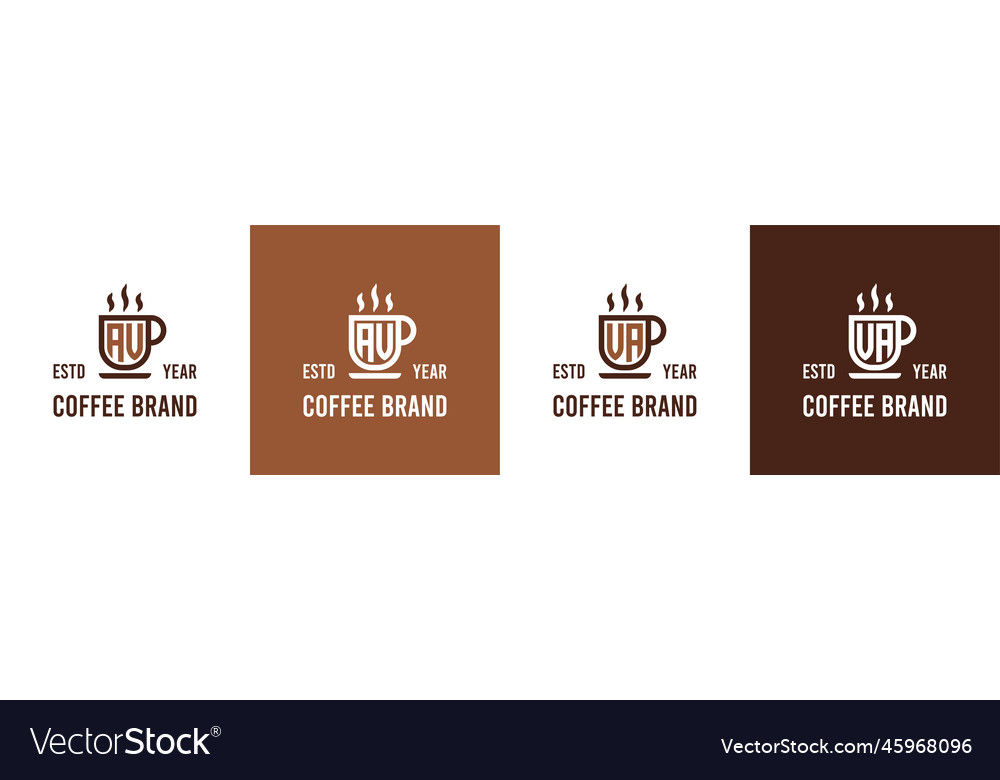 Letter av and va coffee logo suitable for any