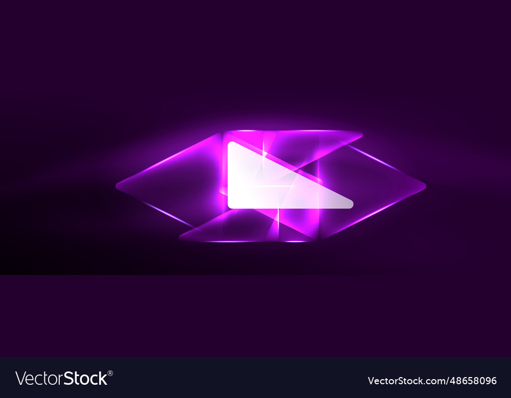 Neon lights hacking geometric background virtual vector image Neon lights hacking geometric background virtual