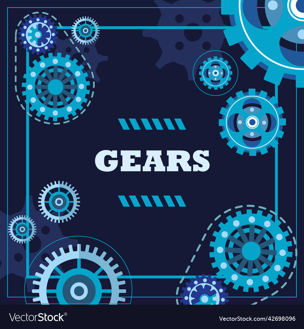 Poster of gears Royalty Free Vector Image - VectorStock