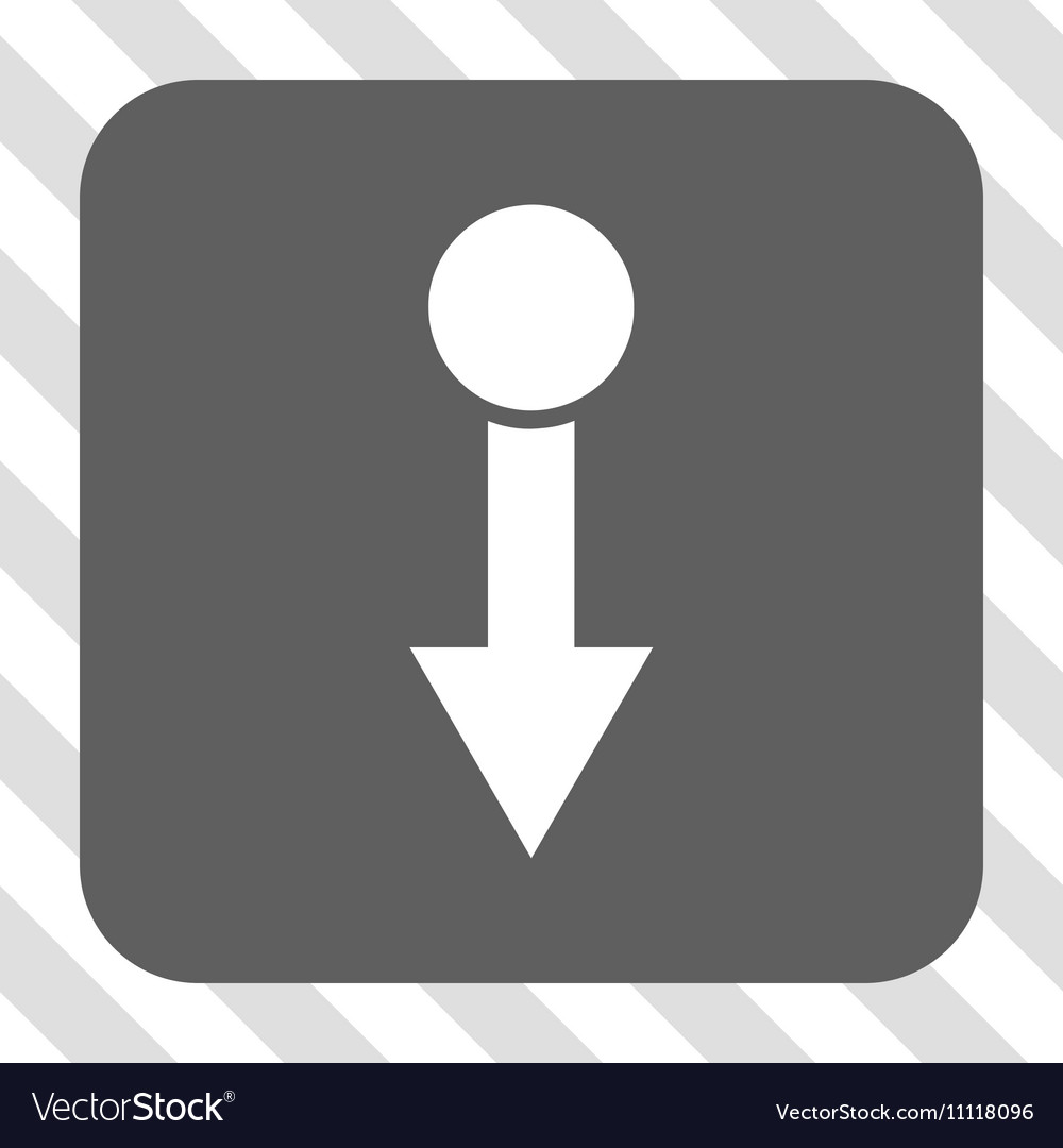 Pull down rounded square button Royalty Free Vector Image