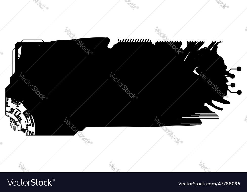 Rectangular design clipart in tech style isolated