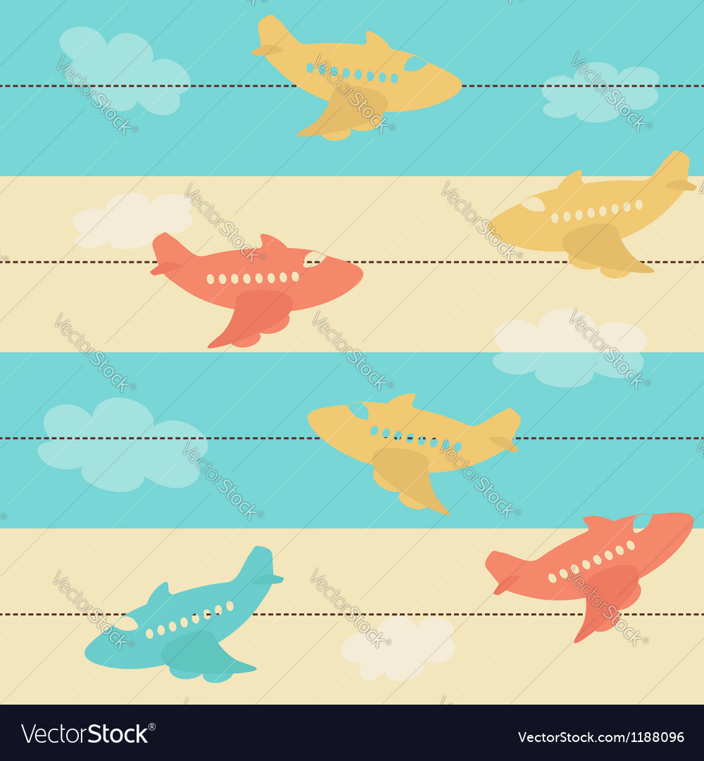 Seamless Airplane Pattern Royalty Free Vector Image Seamless Airplane Pattern Royalty Free Vector Image