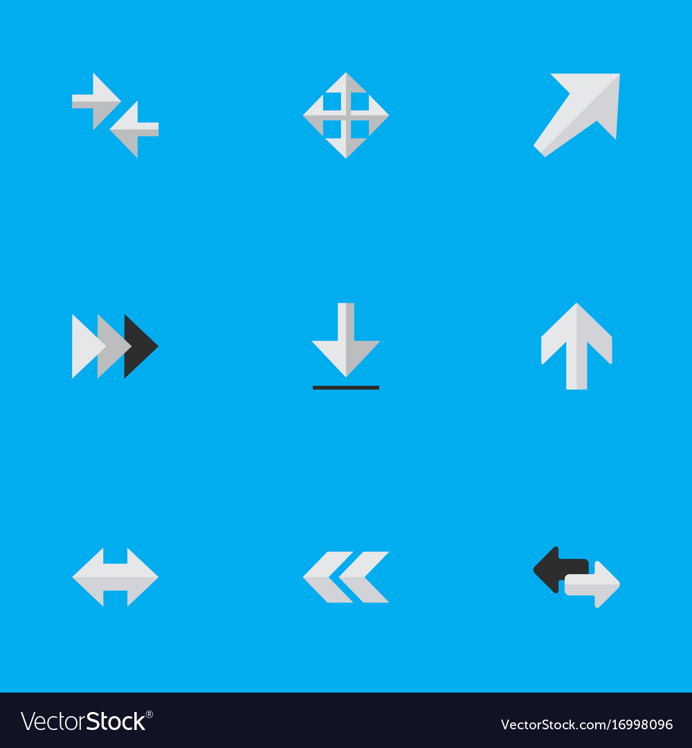 Set of simple cursor icons