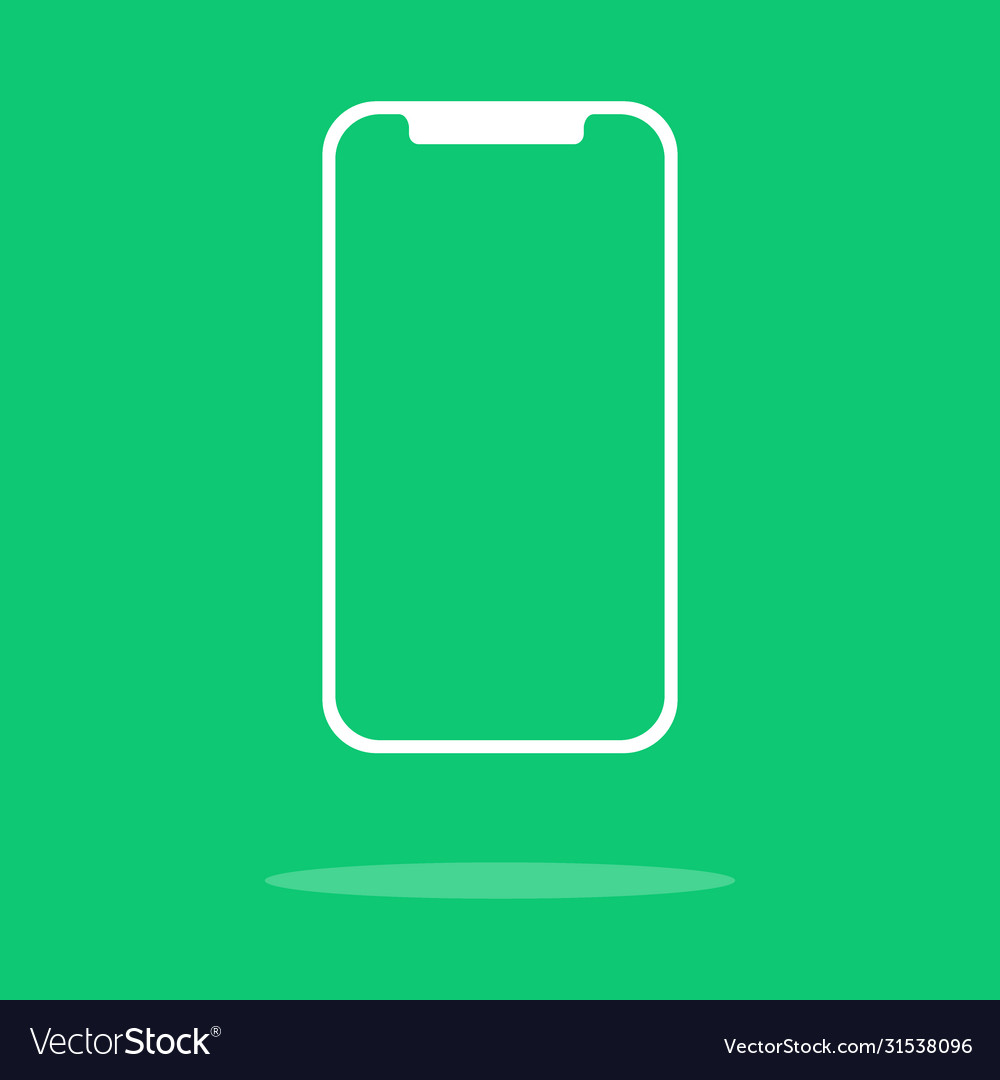 Smartphone outline icon wireframe contour