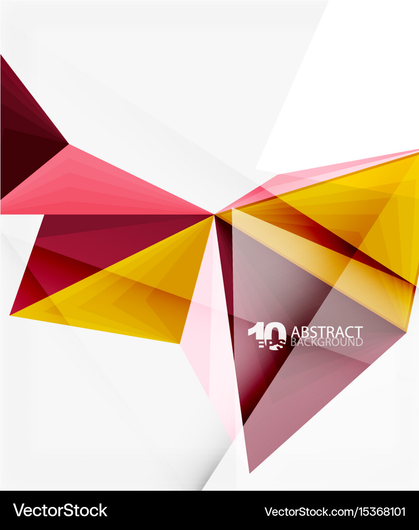 3d triangle polygonal abstract Royalty Free Vector Image