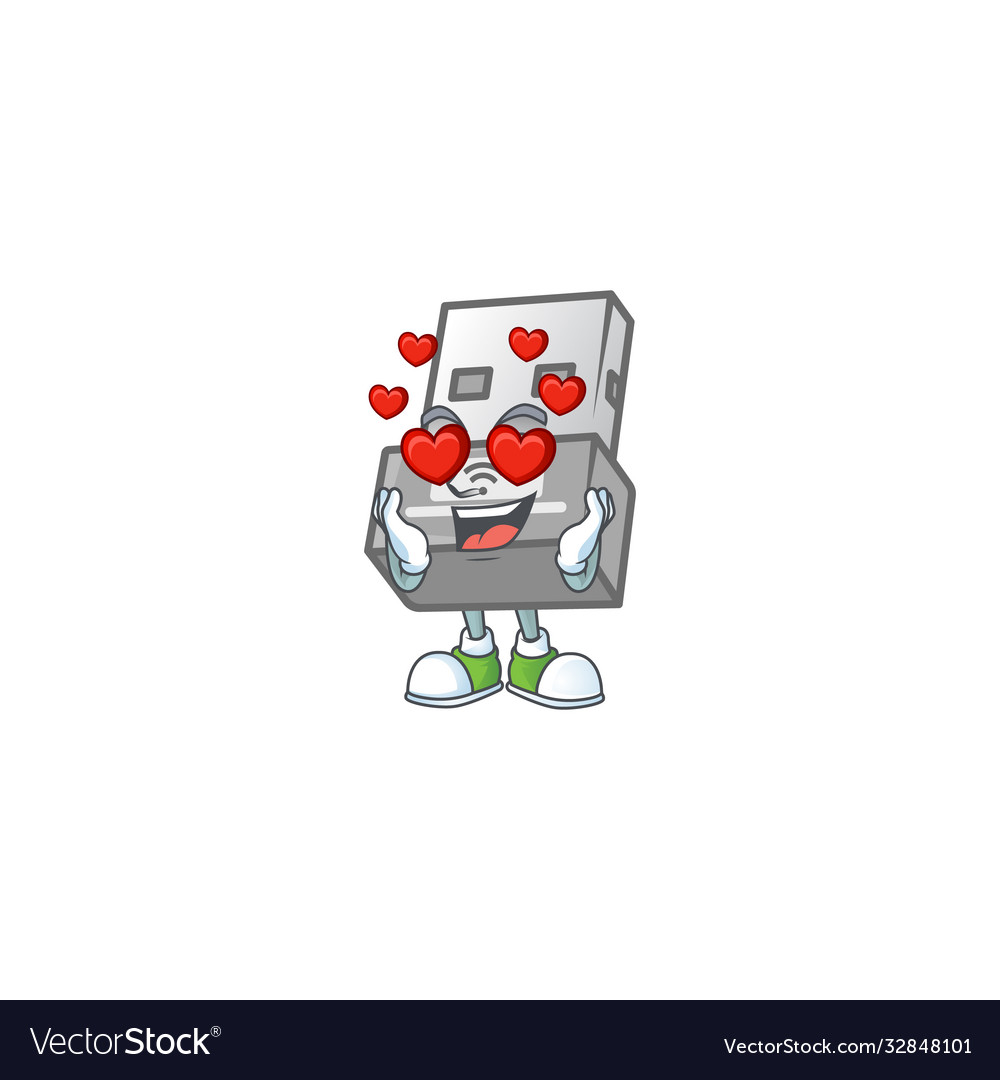 A romantic usb wireless adapter cartoon mascot