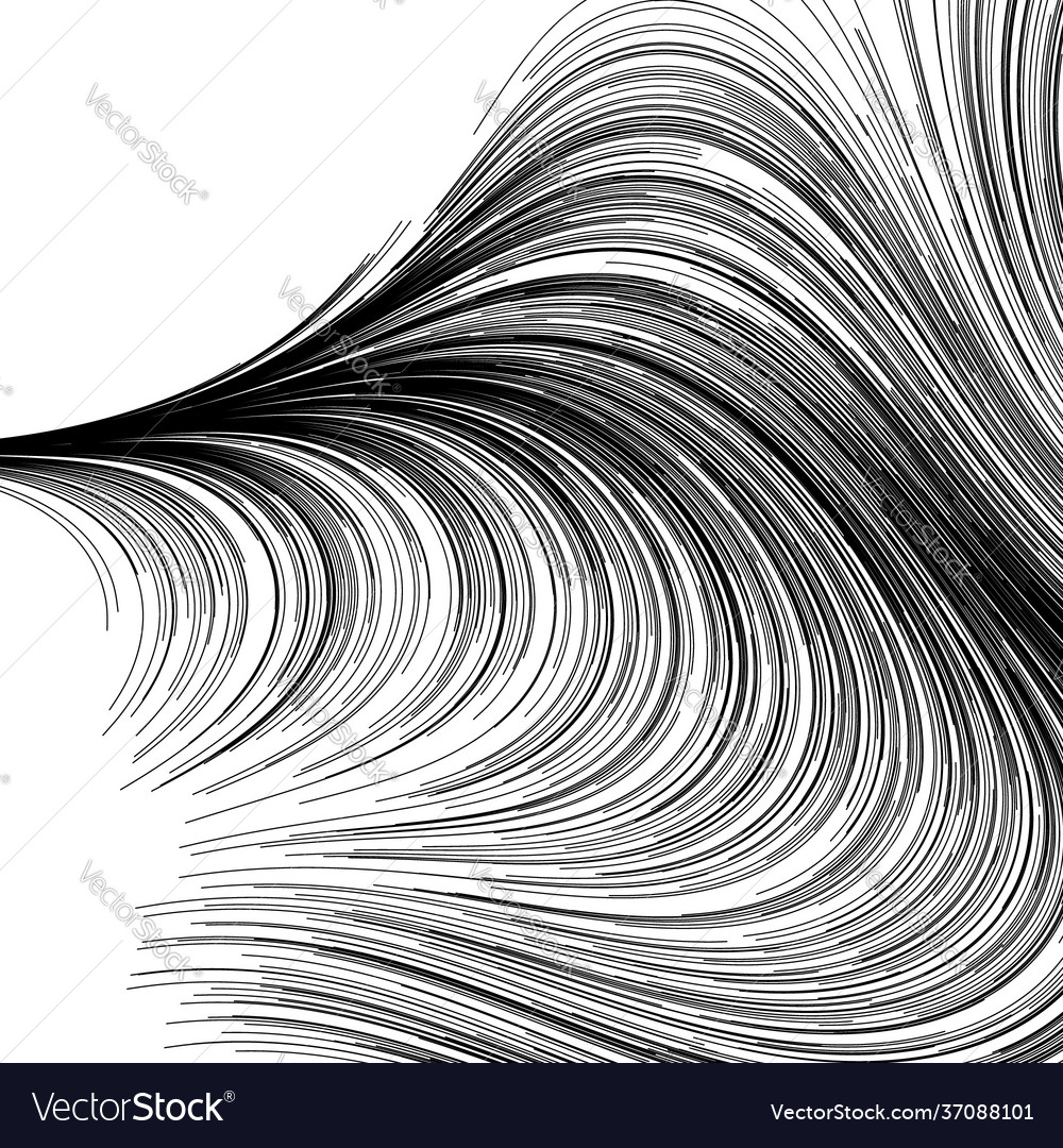 Abstract render random wavy curvy writhe lines vector image Abstract render random wavy curvy writhe lines