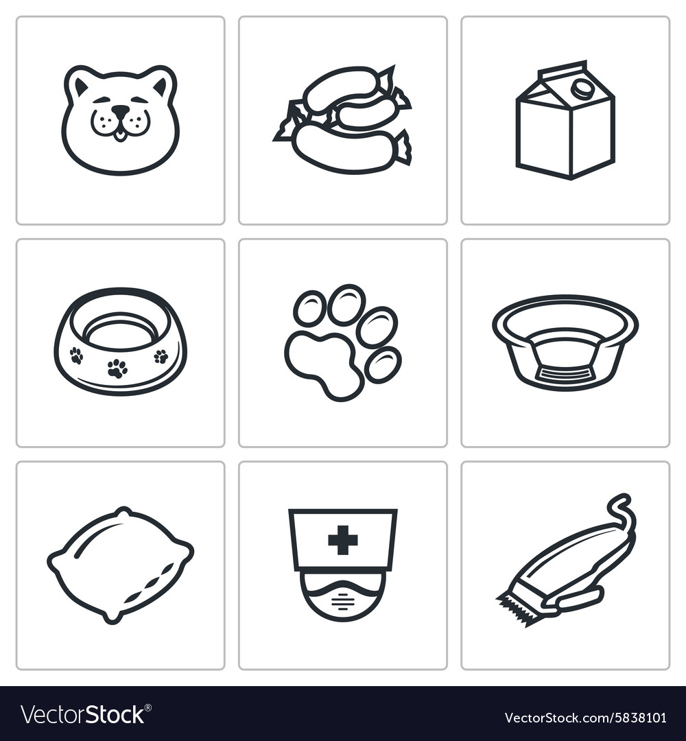 Cat icon set Royalty Free Vector Image - VectorStock