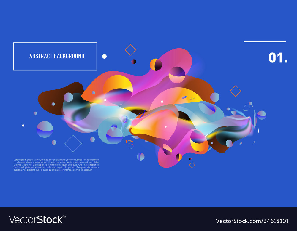 Colorful abstract fluid gradient pattern vector image Colorful abstract fluid gradient pattern