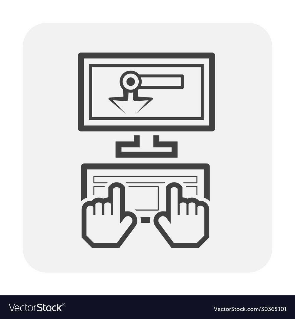 Computer control icon vector image Computer control icon