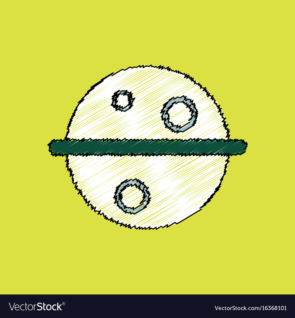 Flat icon design collection space planet