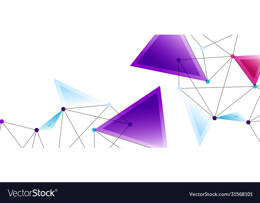 Line points connections triangular technology