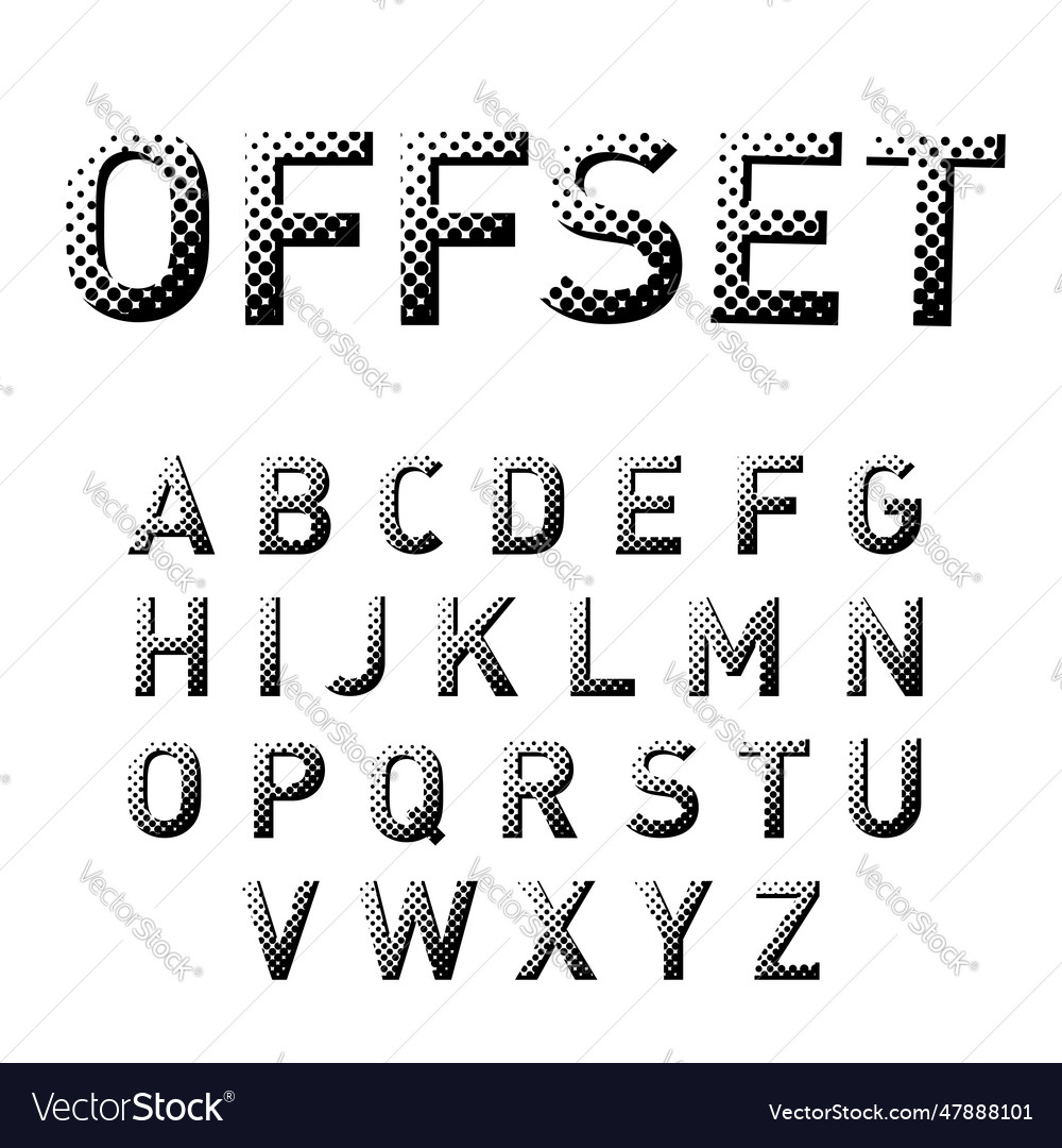 Offset font