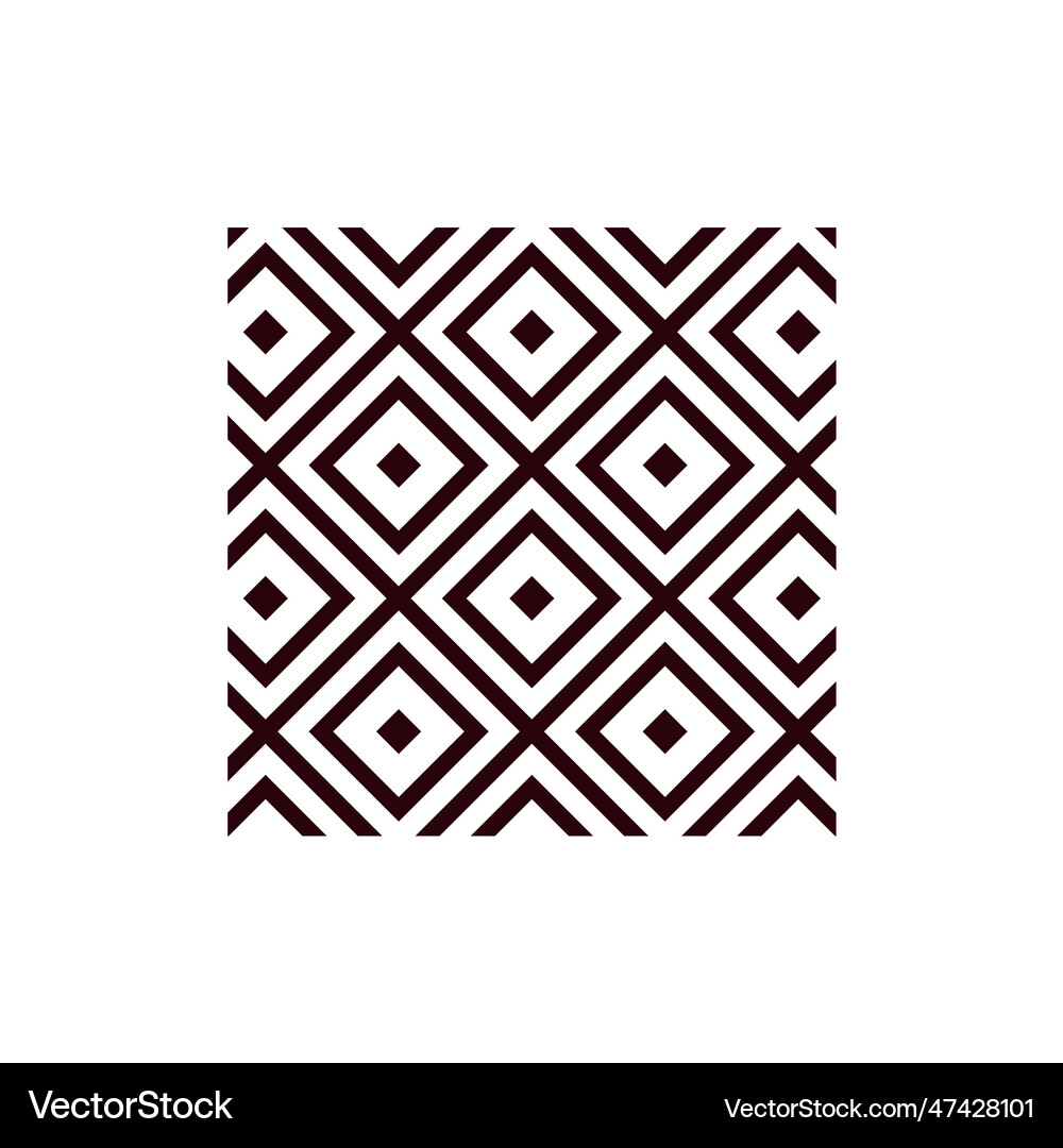 Pattern square logo elegant luxury line Royalty Free Vector