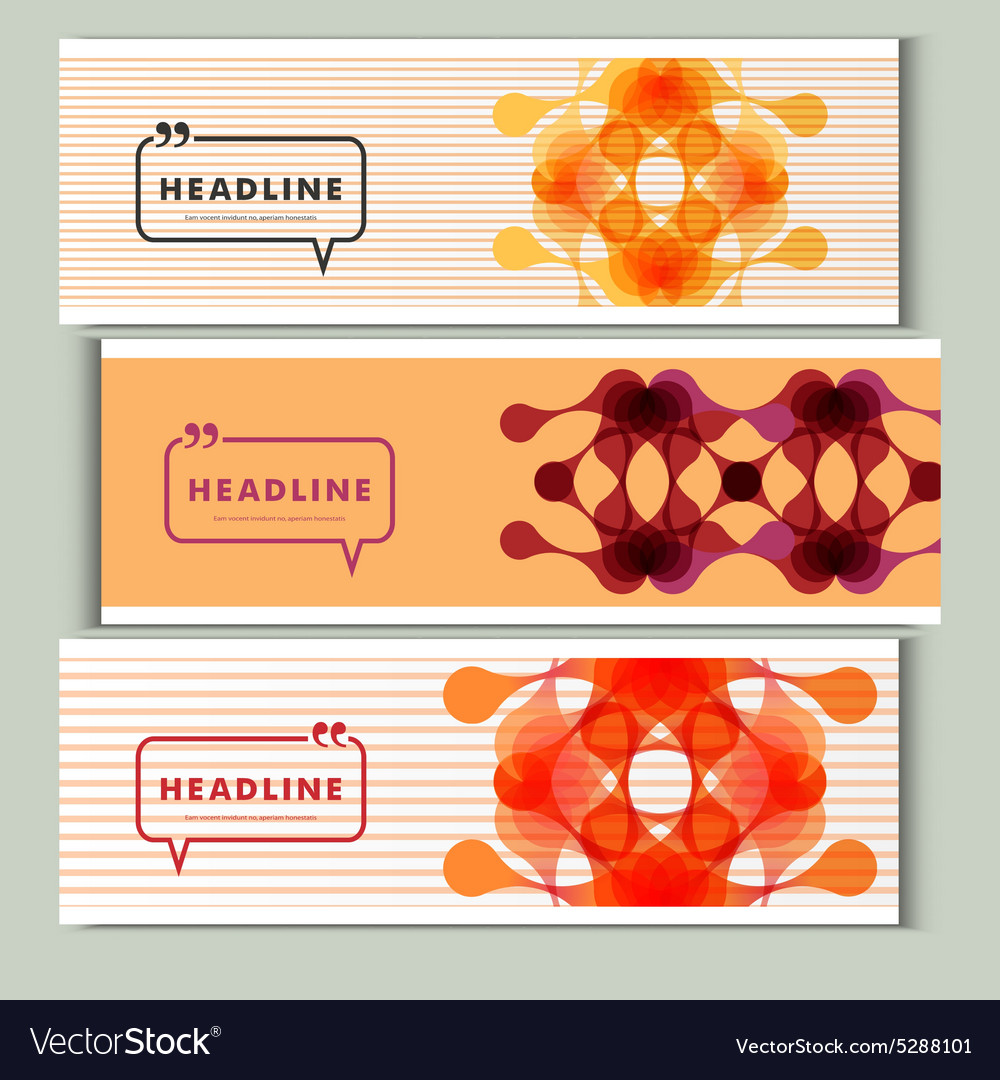 Set of 3 covers with abstract patterns