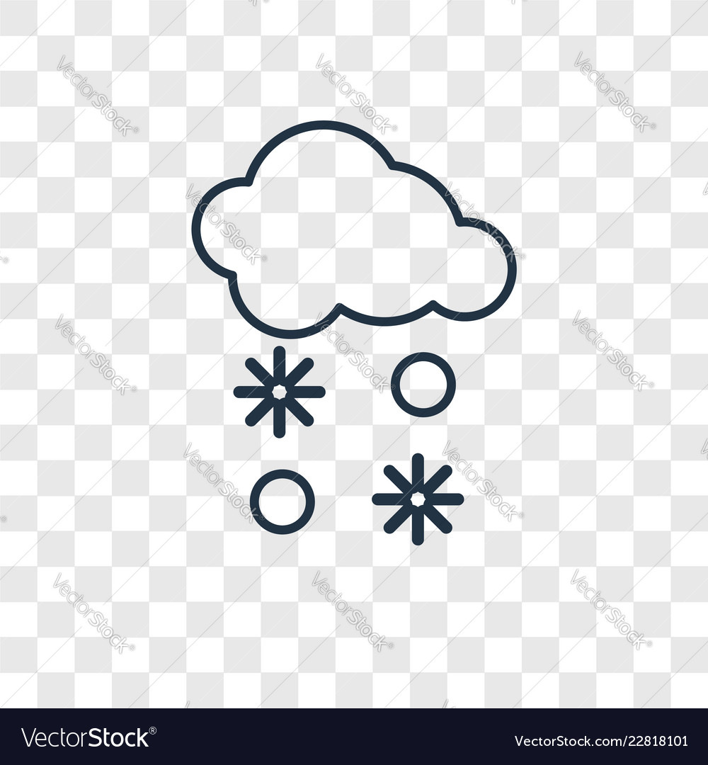 Snowing concept linear icon isolated