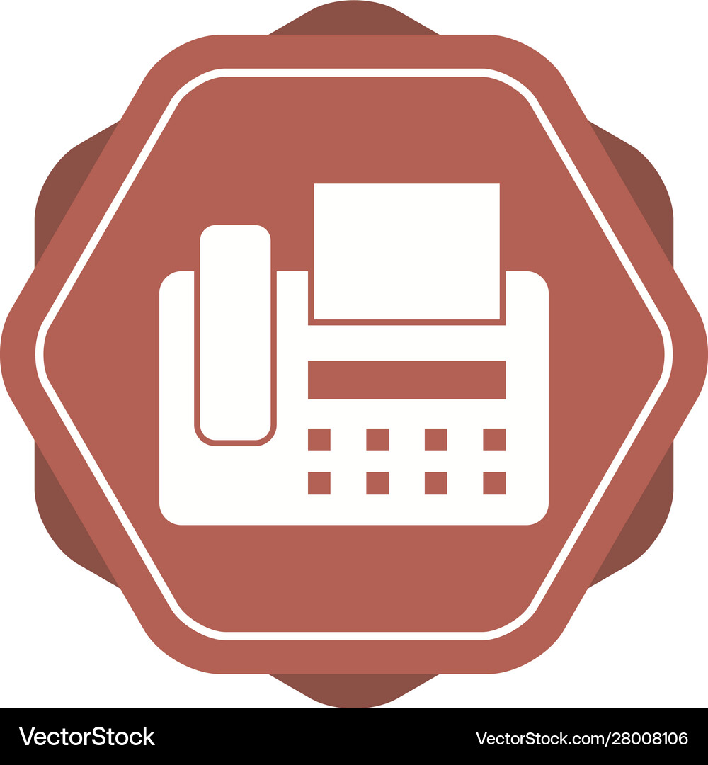Beautiful fax machine glyph icon Royalty Free Vector Image