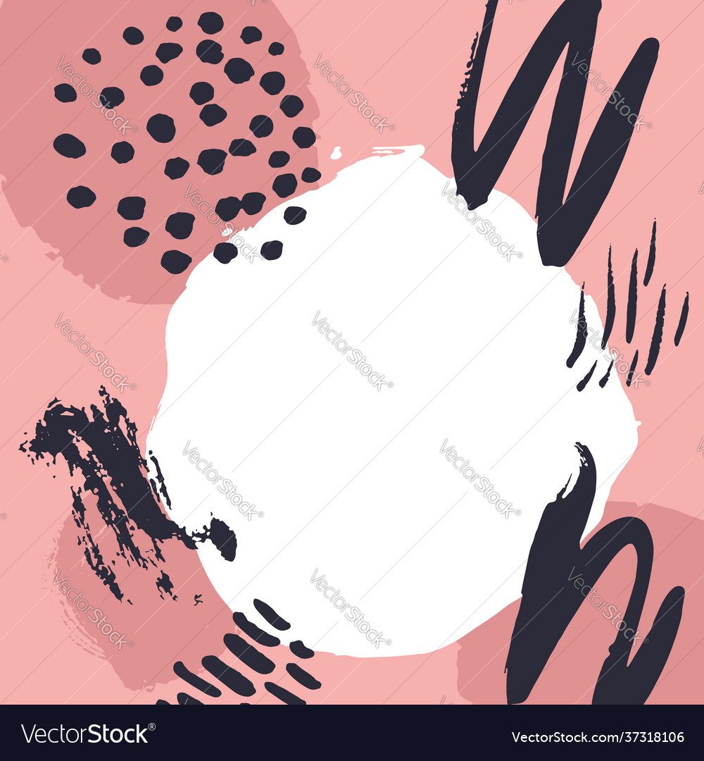 Bright frame with text place drawing created vector image Bright frame with text place drawing created