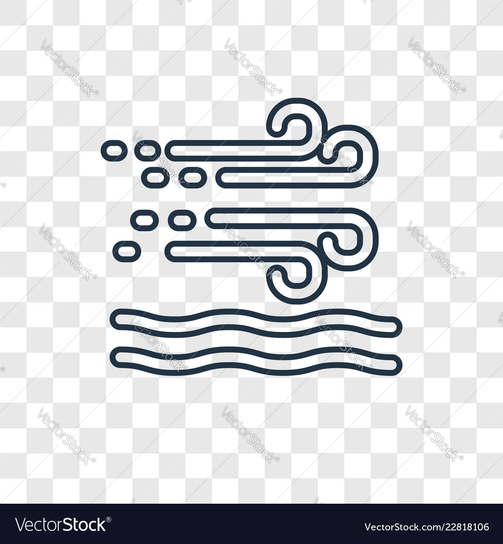 Calm concept linear icon isolated on transparent Vector Image Calm concept linear icon isolated on transparent