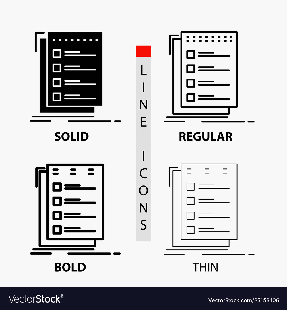 Check checklist list task to do icon in thin vector image Check checklist list task to do icon in thin