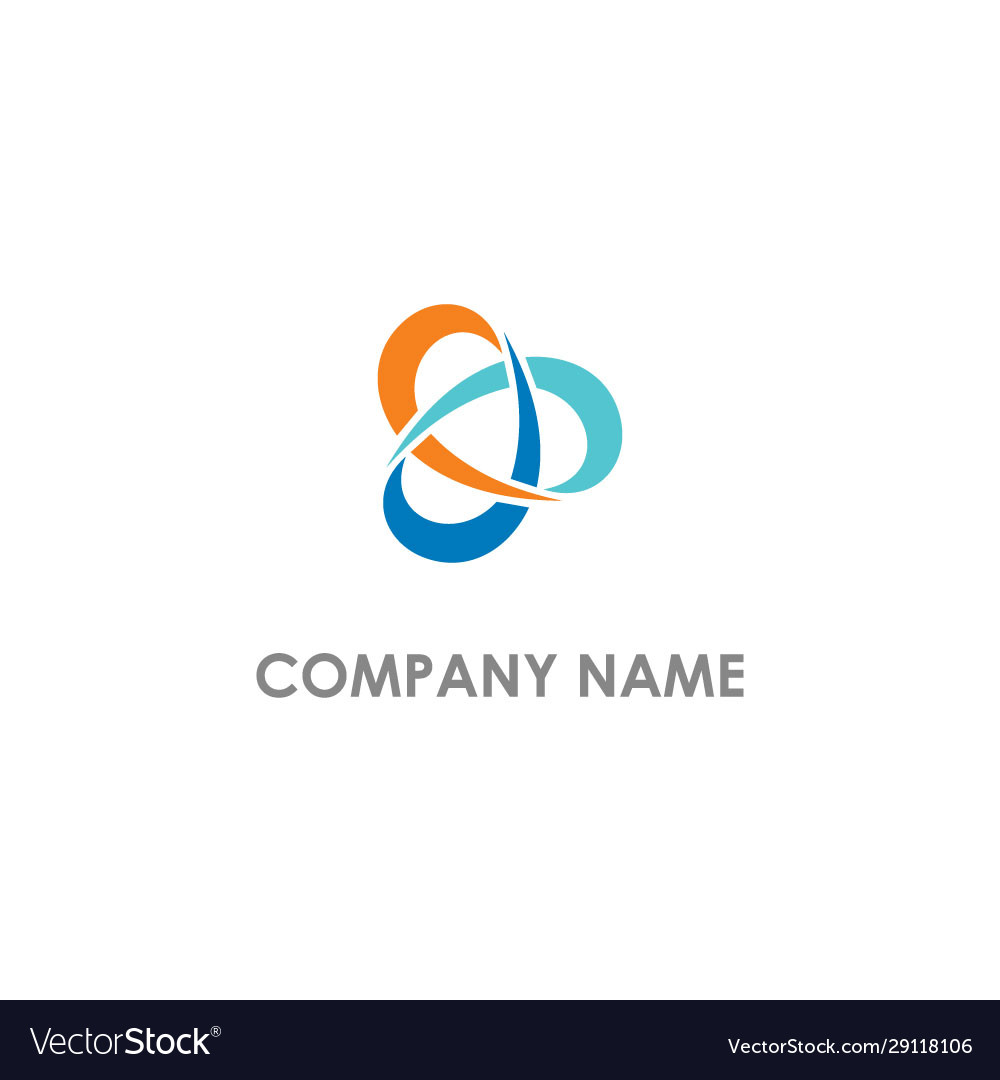 Circle technology company logo Royalty Free Vector Image