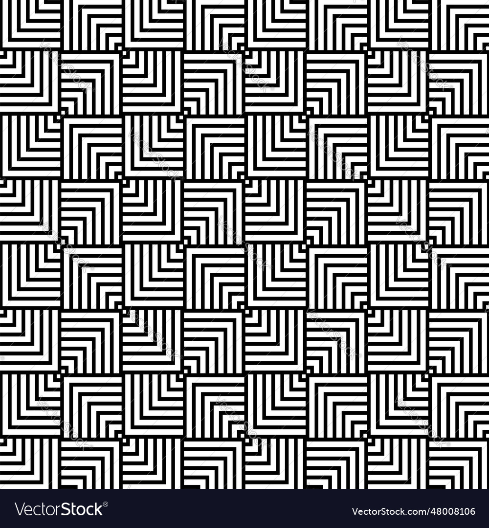 Geometric maze shape seamless pattern background vector image Geometric maze shape seamless pattern background