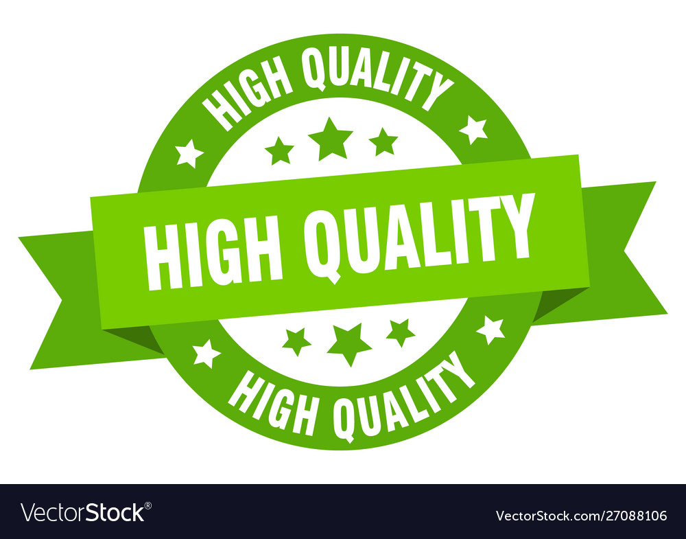 High quality ribbon round green sign