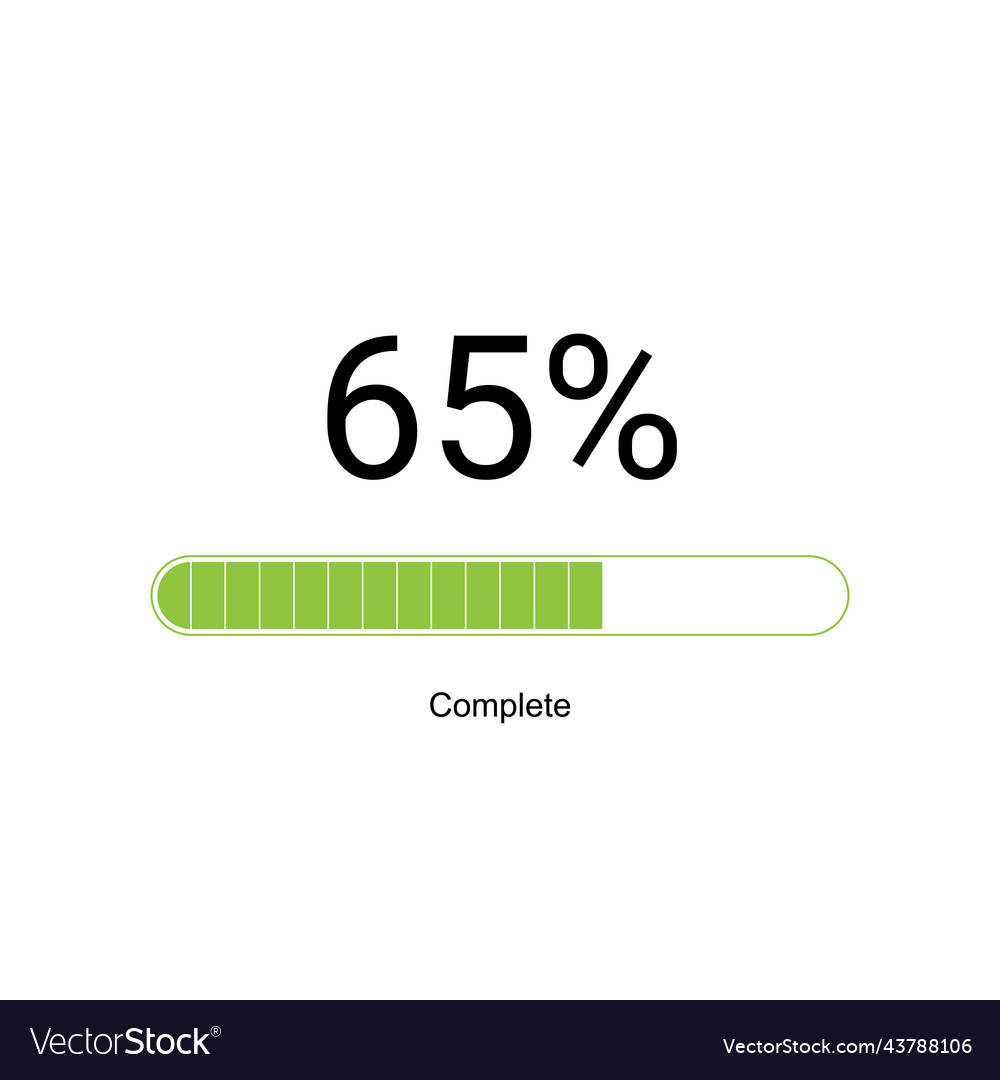 Loading bar progress icons load sign green Vector Image Loading bar progress icons load sign green