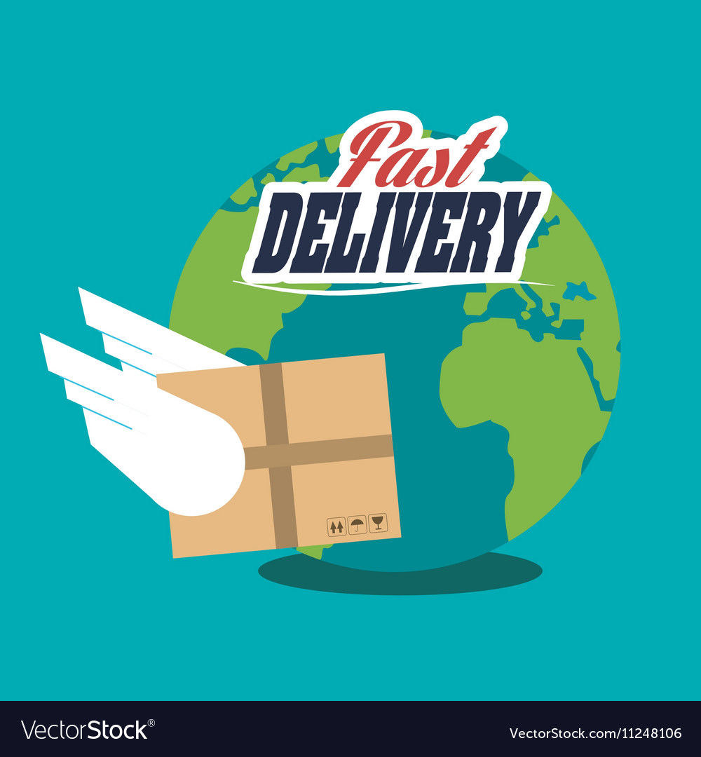 Package and delivery design Royalty Free Vector Image