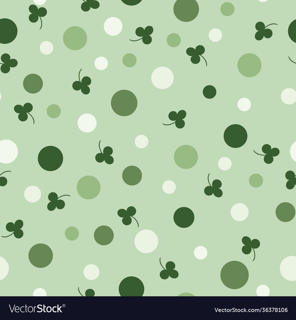 Polka dots and shamrocks pattern