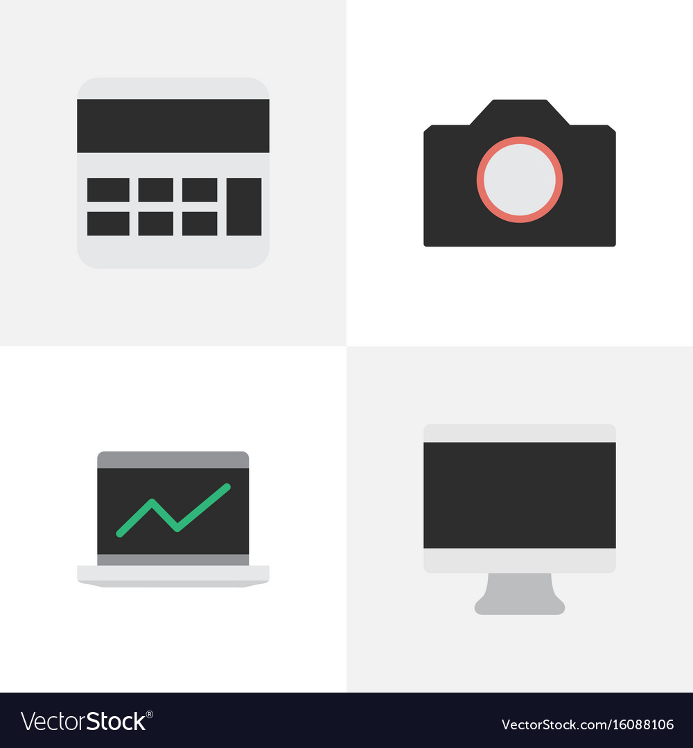 Set of simple gadget icons