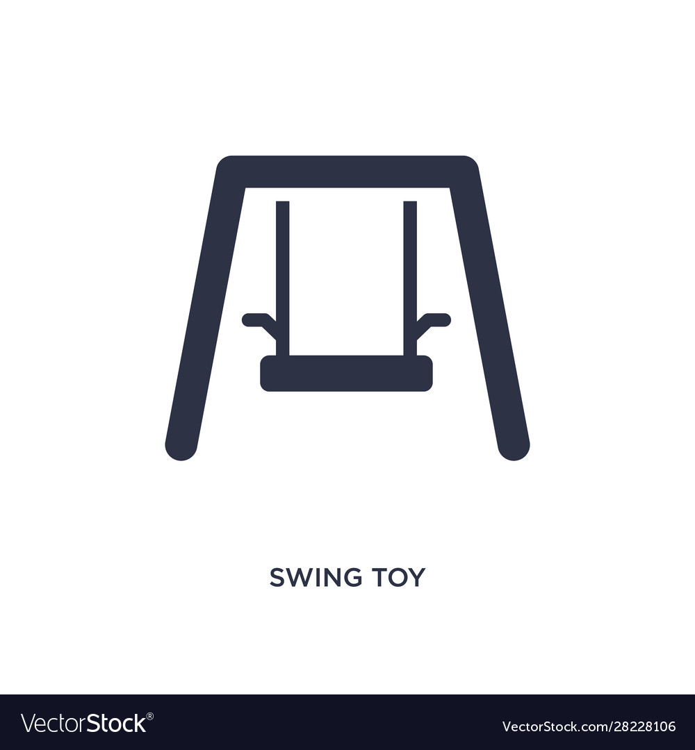 Swing toy icon on white background simple element