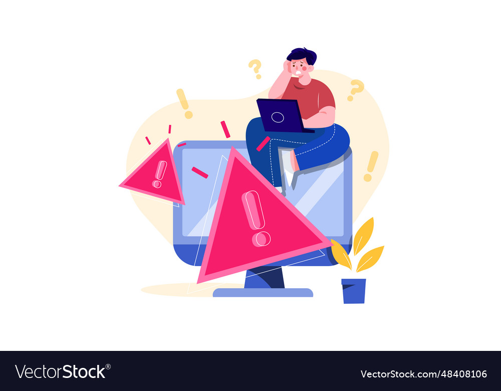 System error vector image System error