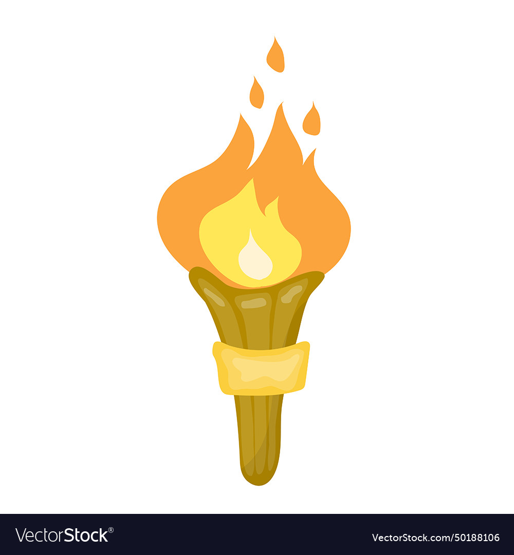 Torch Isolated Royalty Free Vector Image - Vectorstock