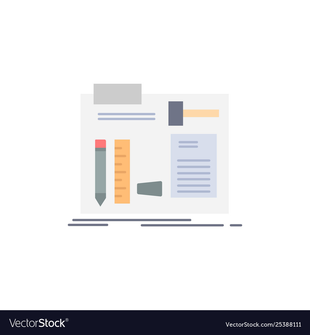 Build construct diy engineer workshop flat color Vector Image Build construct diy engineer workshop flat color